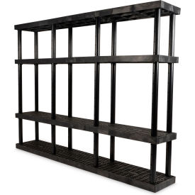 SPC Industrial™ DuraShelf™ Adjustable Vented Shelving 96"W x 16"D x 72"H Black