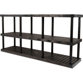 SPC Industrial™ DuraShelf™ Adjustable Vented Shelving 96"W x 24"D x 45"H Black