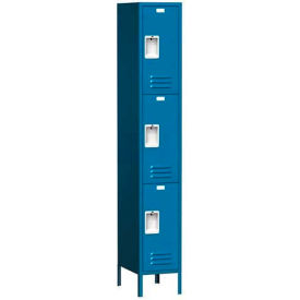 Asi Group 11-13121278-03-S ASI Storage Traditional 3-Tier 3 Door Locker, 12"W x 12"D x 78"H, Almond, Assembled image.