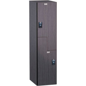 Asi Group 11-8Z1212601 3000 ASI Storage Traditional Plus Z-Style 2 Door Phenolic Locker, 12"Wx12"Dx60"H, Silver, Assembled image.