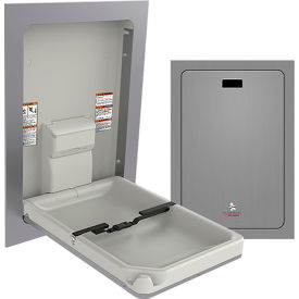 ASI® Vertical Stainless Steel/Plastic Baby Changing Station Light Gray - 10-9017