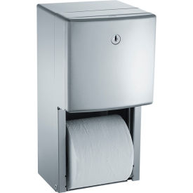 ASI® Roval™ Surface Mounted Twin Hide-A-Roll Toilet Tissue Dispenser - 10-20030