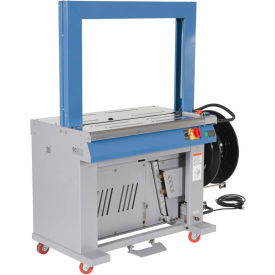 Vestil Manufacturing ASM-3123 High Speed Auto Feed Polypropylene Strapping Machine, 49"L x 58"H x 23"D, Silver image.