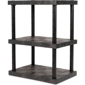 Adjustable Solid Shelving, 36"W x 24"D x 45"H, Black view 2