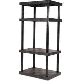 Adjustable Solid Shelving, 36"W x 24"D x 72"H, Black view 2