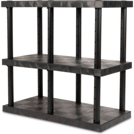 Adjustable Solid Shelving, 48"W x 24"D x 45"H, Black view 2