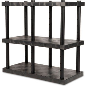 SPC Industrial™ DuraShelf™ Adjustable Solid Shelving 66"W x 24"D x 45"H Black