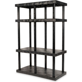 SPC Industrial™ DuraShelf™ Adjustable Solid Shelving 66"W x 24"D x 72"H Black