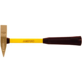 Ampco Safety Tools H-60FG AMPCO® H-60FG Non-Sparking Scaling Hammer W/ Fiberglass Handle 1Lb 14" OAL image.