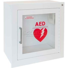 Activar Construction Products Group 1415F12 AED Cabinet Fully Recessed, Flat Trim X 6 3/4", 85 Db Audible Alarm, Steel image.