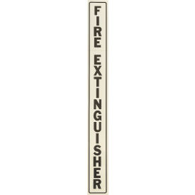 Vertical Decal Fire Extinguisher Lettering On Clear Film Black