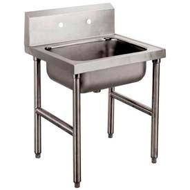Advance Tabco, Inc. 8-OP-16 Advance Tabco® Freestanding Mop Sink, One Compartment, 16L x 20W x 8H Bowl, 304 Stainless Steel image.