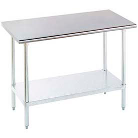Advance Tabco, Inc. ELAG-243-X Advance Tabco 430 Stainless Steel Table, 36 x 24", Galvanized Undershelf, 16 Gauge image.