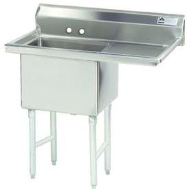 Advance Tabco, Inc. FC-1-1818-24R-X Advance Tabco® FC-1-1818-24R-X NSF Fabricated 1 Compart. Sink, 24H Right Drainboard image.