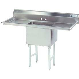 Advance Tabco, Inc. FC-1-1818-24RLX Advance Tabco® FC-1-1818-24RLX NSF Fabricated 1 Compartment Sink, 24H Left & Right Drainboards image.