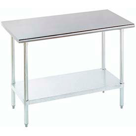 Advance Tabco, Inc. SLAG-243-X Advance Tabco 430 Stainless Steel Table, 36 x 24", Adjustable Undershelf, 16 Gauge image.
