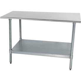 Advance Tabco, Inc. TT-244-X Advance Tabco 430 Stainless Steel Table, 48 x 24", Undershelf, 18 Gauge image.