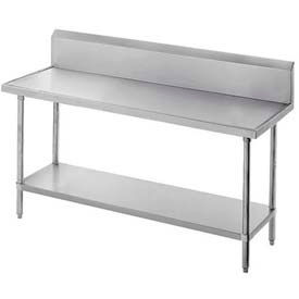Advance Tabco, Inc. VKS-249 Advance Tabco 304 Stainless Steel Table, 108 x 24", Undershelf, 10" Backsplash, 14 Gauge image.