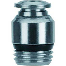 Alpha Technologies Llc 57000-12-3/8 Aignep USA Straight Male Metal Release Collet 12mm Tube x 3/8" Swift-Fit image.