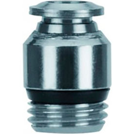 Alpha Technologies Llc 57000-6-1/2 Aignep USA Straight Male Metal Release Collet 6mm Tube x 1/2" Swift-Fit image.