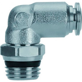Alpha Technologies Llc 57100-8-1/4 Aignep USA Fixed Elbow Metal Release Collet 8mm Tube x 1/4" Male BSPT image.