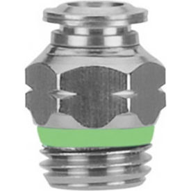 Alpha Technologies Llc 57010-6-1/4 Aignep USA Straight Male Metal Release Collet Internal Hex 6mm Tube x 1/4" Swift-Fit image.