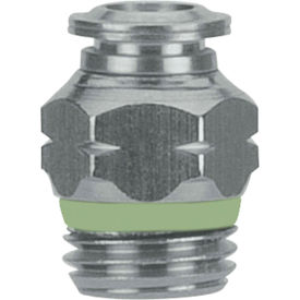 Alpha Technologies Llc 60020-8-1/4 AIGNEP Straight Male Connector, 60020-8-1/4, 8mm Tube x 1/4" BSPP Thread, Stainless Steel image.