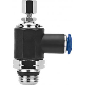 Alpha Technologies Llc 57925-8-1/8 Aignep USA Needle Valve 8mm Tube x 1/8" Metal Release Collet Knob Adjustmet image.