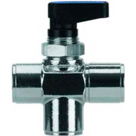 Alpha Technologies Llc 86700-02 AIGNEP 3-Pos Mini Ball Valve 86700-02, Closed Center, 1/8" Female Nptf - Min Qty 4 image.