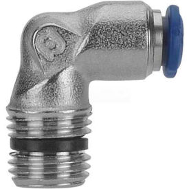 Alpha Technologies Llc 88100-06-06 AIGNEP Fixed Male Elbow 88100-06-06, 3/8" Tube x 3/8" NPTF image.