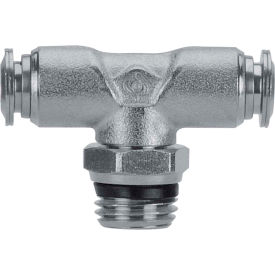 Alpha Technologies Llc 89210-06-02 AIGNEP Swivel Branch Tee, 89210-06-02, 3/8" Tube x 1/8" Swift-Fit, Metallic Collet image.