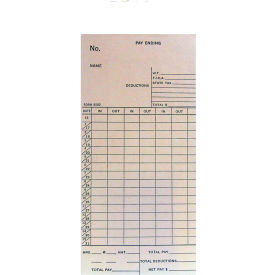 Amano Time Cards for BX-1500, Monthly/Semi-Monthly, 1,000/Pack
