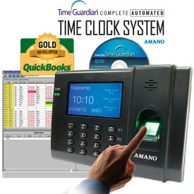 Amano Time Guardian&reg; Complete Automated Time Clock System, Black, MTX-30F/A964