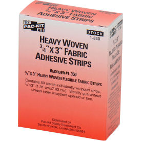 Acme United Corp. 1-350-001 First Aid Only Heavy Woven Fabric Bandages, 3/4" x 3", 50/Box image.