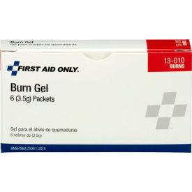 Acme United Corp. 13-010 First Aid Only Burn Gel Packets, 6/Box image.