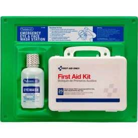 Acme United Corp. 24-500-001 PhysiciansCare Eyewash Station, Single 16 oz. Screw Cap Bottle, with OSHA First Aid Kit image.