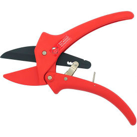 Acme United Corp. 3145FP Clauss Ratchet Action Pruner, 7" Length, Curved Handle, Stainless Steel Blade, Red image.