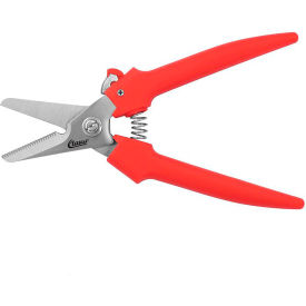 Acme United Corp. 3412FP Clauss Cutter with Wire Cutting Notch, 7.5" Length, Straight Handle, Stainless Steel Blade, Red image.