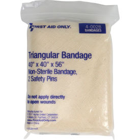 Acme United Corp. 4-002B First Aid Only Muslin Triangular Bandage, 40" x 40" x 56", 1/Bag image.