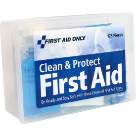Acme United Corp. 59695-002 First Aid Only Clean & Protect First Aid Kit, 50 Persons, 175 Pieces, OSHA Compliant, Plastic Case image.