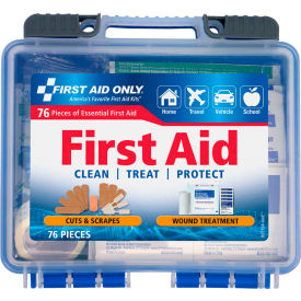Acme United Corp. 59696-002 First Aid Only® Everyday First Aid Kit, 50 Persons, 76 Pieces, OSHA Compliant, Plastic Case image.