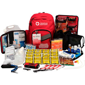 Acme United Corp. 91053 American Red Cross 91053 Emergency Preparedness Backpack, Red Cross, 4-Person image.
