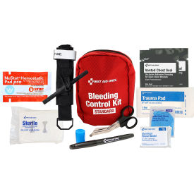 Acme United Corp. 91159 First Aid Only Bleeding Control Kit, Texas Mandate, Fabric, Red, 13 Pieces image.