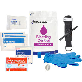 Acme United Corp. 91166 First Aid Only Bleeding Control Treatment Pack, Fabric, Red, 12 Pieces image.