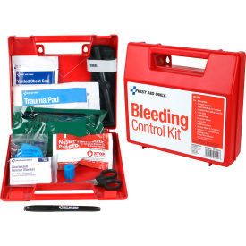 Acme United Corp. 91309 First Aid Only® Deluxe Bleeding Control Wall Station Single Kit, Up to 24 Persons image.