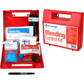 Acme United Corp. 91310 First Aid Only® Standard Bleeding Control Wall Station Single Kit, Up to 24 Persons image.