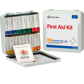 Acme United Corp. 91331 First Aid Only 24 Unit First Aid Kit, 50 Person, ANSI Compliant, Class A, Metal Case image.