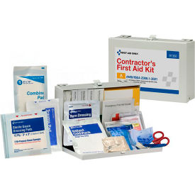 Acme United Corp. 91350 First Aid Only Contractor First Aid, 25 Person, ANSI Compliant, Class A, Metal Case image.