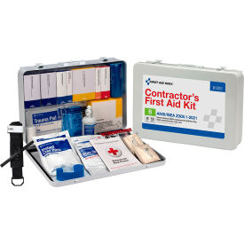 First Aid Only Contractor First Aid Kit, 50 Person, ANSI Compliant, Class B, Metal Case