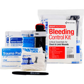 First Aid Only® Critical Essential Bleeding Control Kit 1-24 Persons 9 Pieces Plastic Case